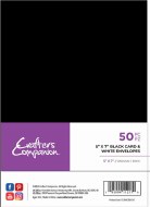Card & Envelopes 5x7" Black/White 50pk