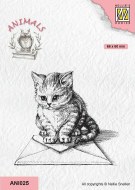 Clear Stamp Kitten with Letter
