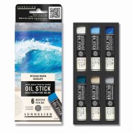 Sennelier Artists' Quality Mini Oil Sticks 12ml Set of 6, Seascape Colours