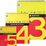 Daler Rowney Red & Yellow Spiral A2 Pad